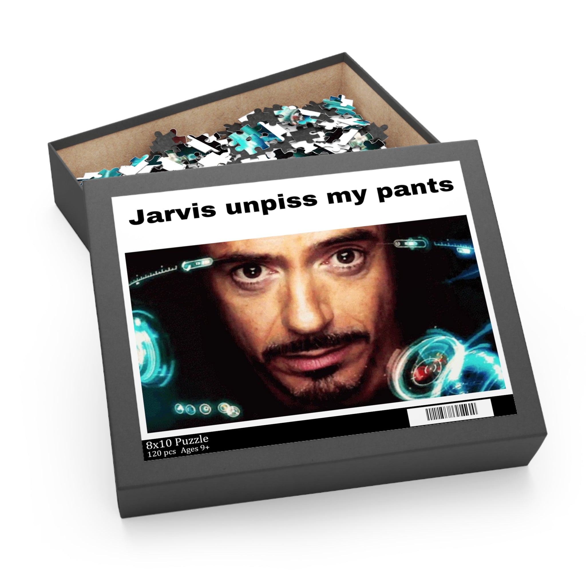 Humorous Movie Quote Puzzle — "Jarvis unpiss my pants" (120/252/500 pcs)